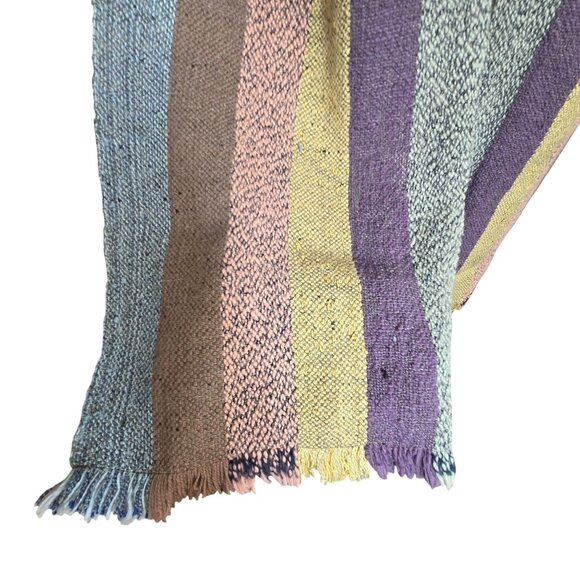 Woven Striped Scarf Grey Brown Peach Purple Blue 68 Inches CM2004 - Picture 3 of 6